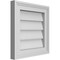 Ekena Millwork Vertical Surface Mount PVC Gable Vnt: Non-Functional, w/2"W x 1-1/2"H, Brickmould Frame, 14"W x 14"H GVPVE14X1402SN - alternate 5